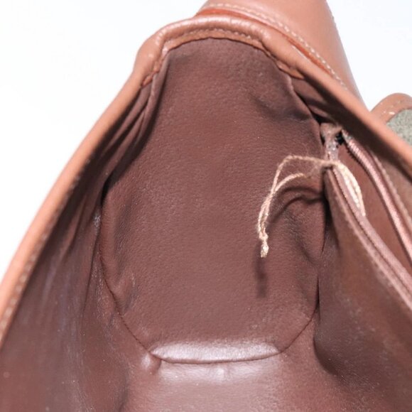 Burberrys Shoulder Bag Suede Leather Khaki Auth BA2418 - Picture 12 of 16